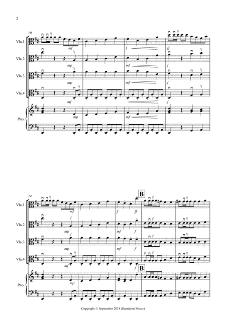 Trepak Fantasia From Nutcracker For Viola Quartet Page 2
