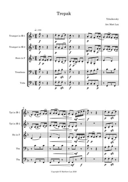 Trepak From The Nutcracker Brass Quintet Page 2