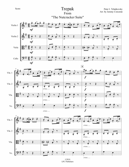 Trepak From The Nutcracker Suite For String Quartet Page 2