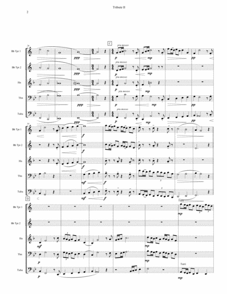 Tribute Ii For Brass Quintet Score And Parts Page 2