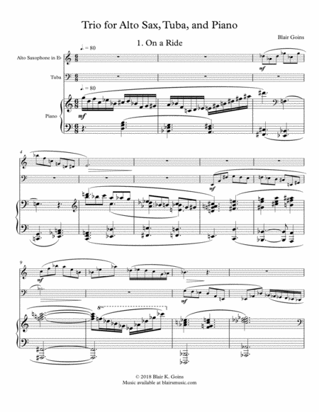 Trio For Alto Sax Tuba And Piano Page 2