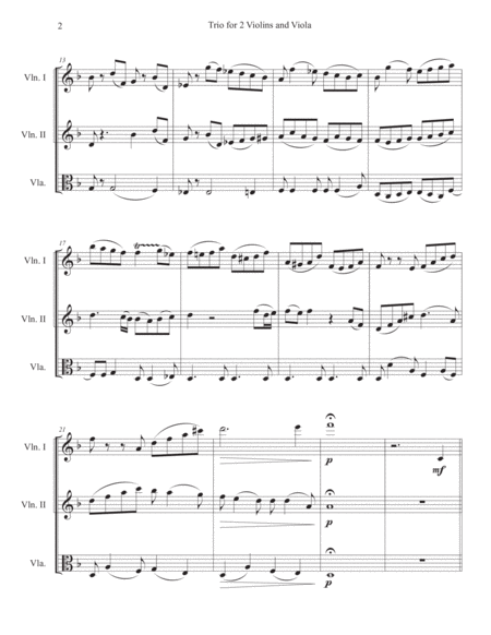 Trio For Two Violins And Viola Page 2