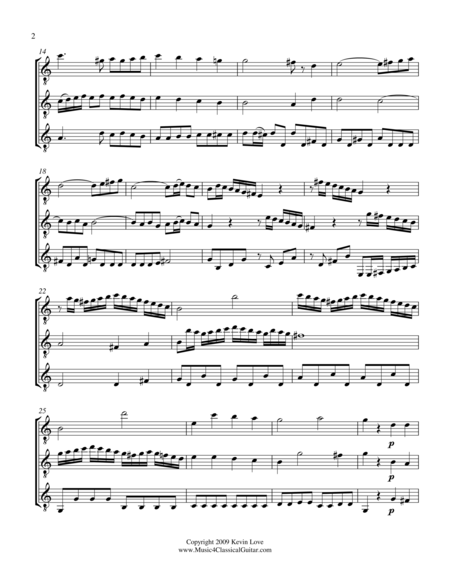 Trio In C H Iv No 1 I Allegro Guitar Trio Score And Parts Page 2