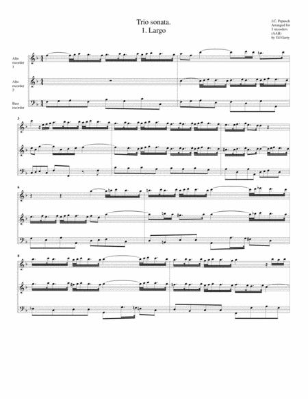 Trio Sonata 2 Recorders Continuo F Major Arrangement For 3 Recorders Page 2