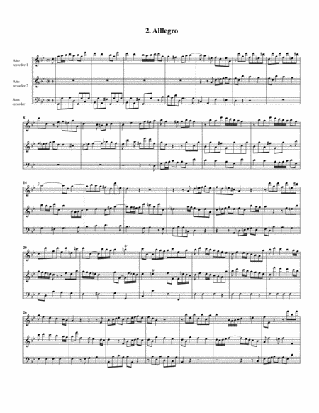 Trio Sonata Hwv 395 Arrangement For 3 Recorders Page 2