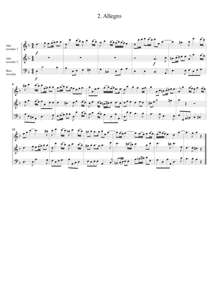 Trio Sonata Op 1 No 10 Arrangement For 3 Recorders Page 2