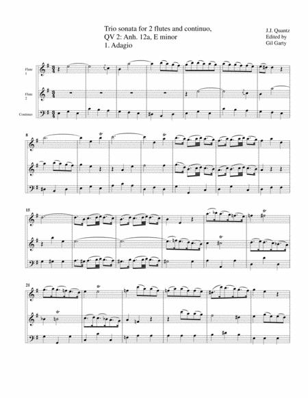 Trio Sonata Qv 2 Anh 12a For 2 Flutes And Continuo In E Minor Page 2