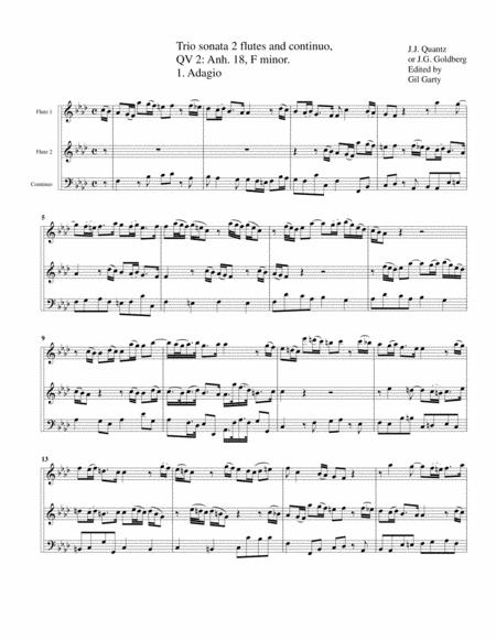 Trio Sonata Qv 2 Anh 18 For 2 Flutes And Continuo In F Minor Page 2