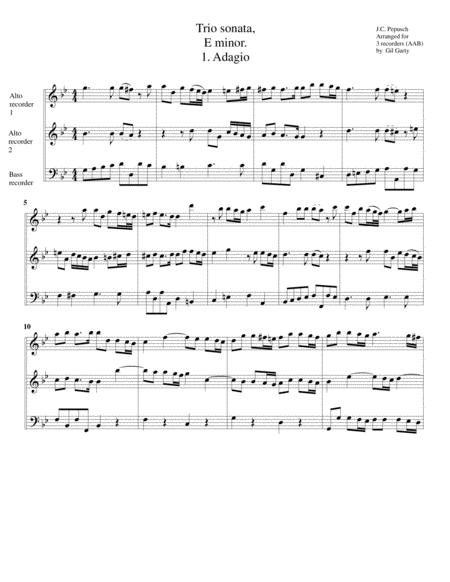 Trio Sonata Violin Oboe Continuo E Minor G Minor Arrangement For 3 Recorders Page 2