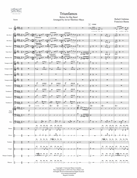 Triunfamos Bolero For Big Band And Vocals Page 2