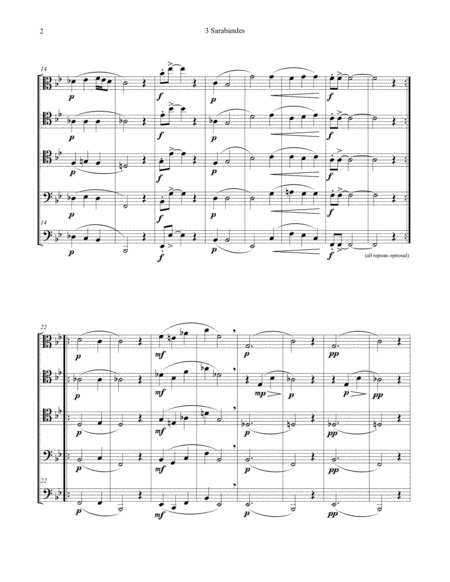 Trois Sarabandes For 5 Trombones Page 2