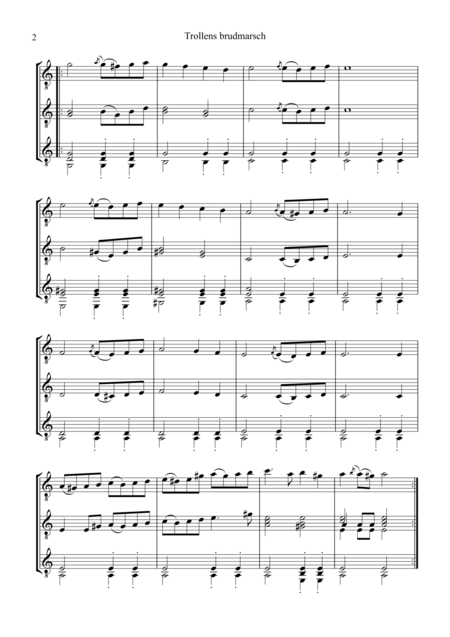 Trollens Brudmarsch Bridal March Of The Trolls For Guitar Trio Page 2