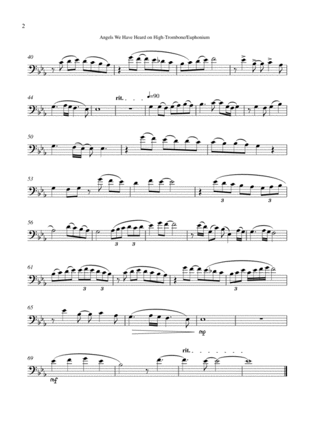 Trombone Angels We Have Heard On High Smooth Jazz Arrangement Page 2