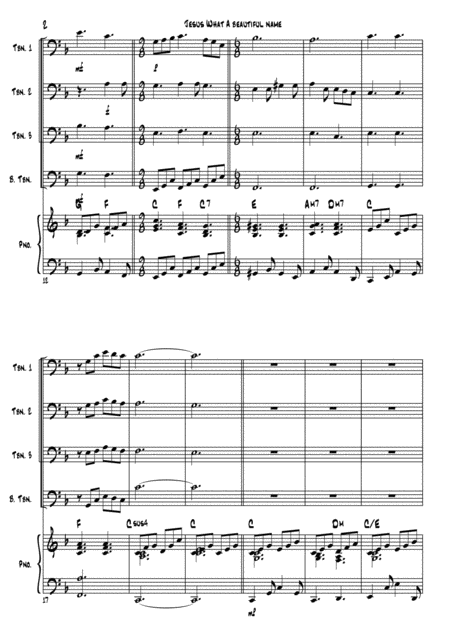 Trombone Praise Jesus What A Beautiful Name Page 2