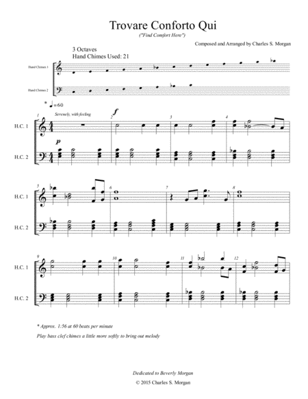 Trovare Conforto Qui Find Comfort Here For Three Octave Hand Chimes Page 2