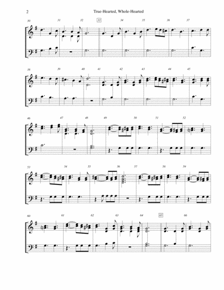True Hearted Whole Hearted For 2 Octave Handbell Choir Page 2