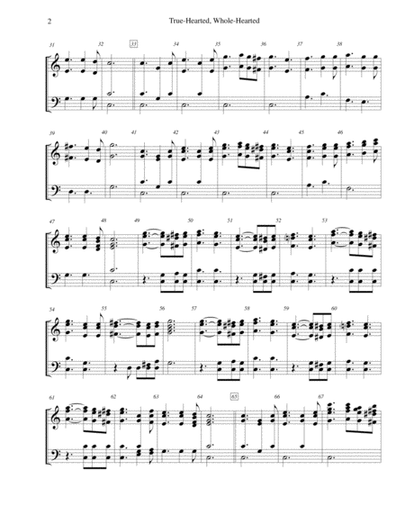 True Hearted Whole Hearted For 3 Octave Handbell Choir Page 2