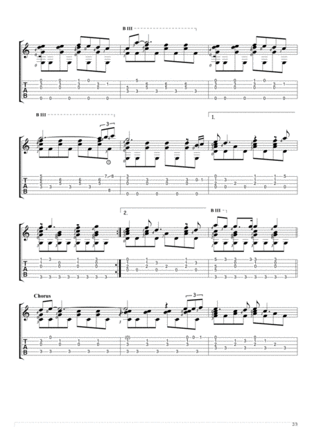 Truly Fingerstyle Guitar Solo Page 2