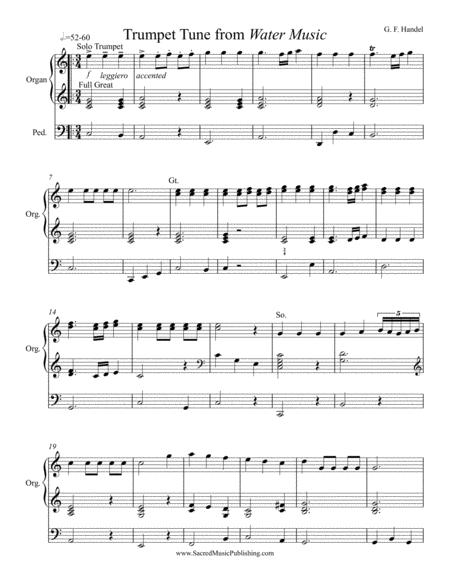 Trumpet Tune From The Water Music Suite Organ Page 2