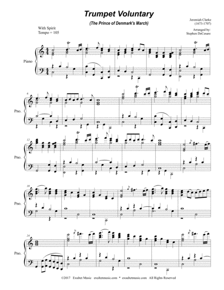 Trumpet Voluntary Piano Solo Page 2