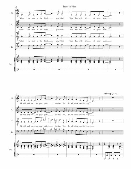 Trust In Him For Satb Voices Reproducible Page 2