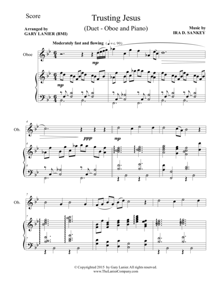 Trusting Jesus Duet Oboe And Piano Score And Parts Page 2