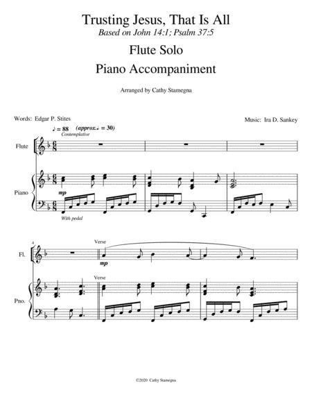 Trusting Jesus That Is All Flute Solo Piano Accompaniment Page 2