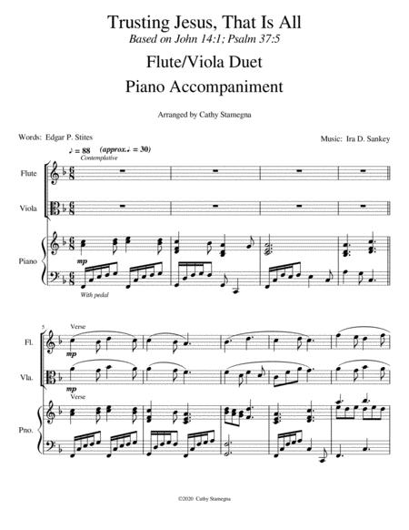 Trusting Jesus That Is All Flute Viola Duet Piano Accompaniment Page 2