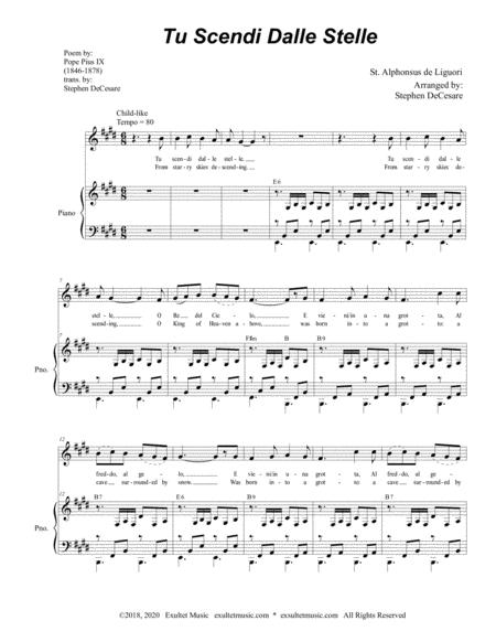 Tu Scendi Dalle Stelle For Unison Choir Page 2