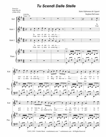 Tu Scendi Dalle Stelle Vocal Score Page 2