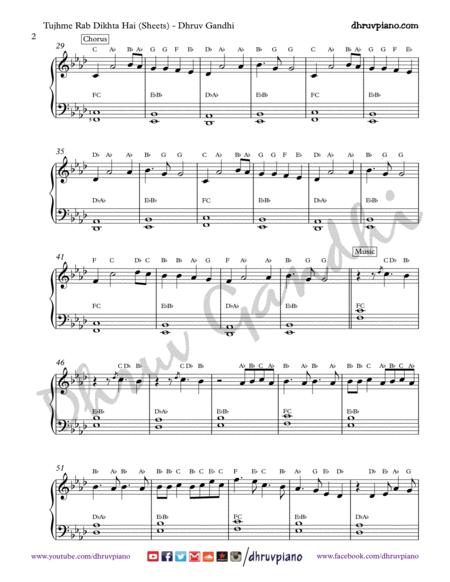 Tujhme Rab Dikhta Hai Piano Arrangement Easy To Advanced Page 2