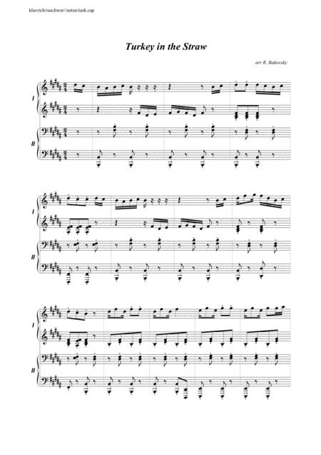 Turkey In The Straw For Piano Duet Page 2