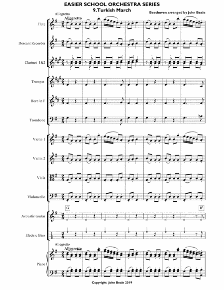 Turkish March For School Orchestra Page 2