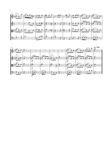 Turkish March Lndler Beethoven String Quartet Page 2