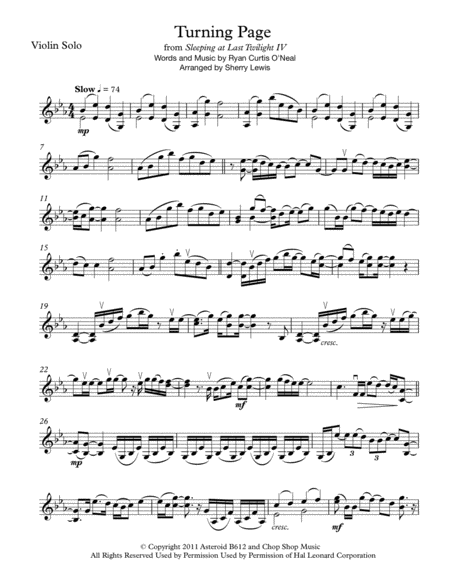 Turning Page Violin Solo For Solo Violin Page 2
