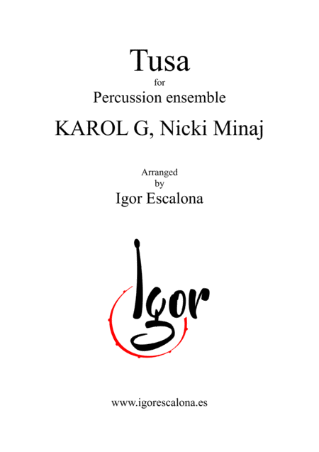 Tusa Karol G Nicki Minaj Percussion Ensemble Page 2