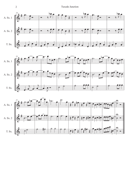 Tuxedo Junction For Saxophone Trio Page 2