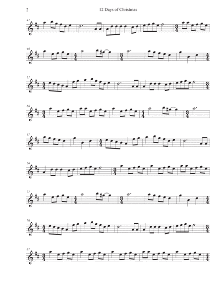 Twelve 12 Days Of Christmas Soprano Sax Page 2