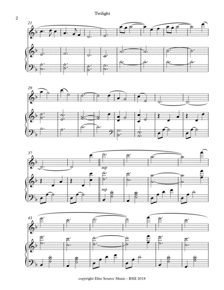 Twilight For Flute And Piano Page 2