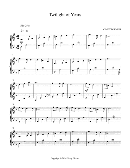 Twilight Of Years Original Solo For Lever Or Pedal Harp From My Book Melodic Meditations Ii Page 2