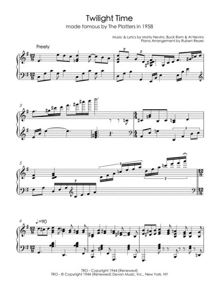 Twilight Time The Platters Advanced Piano Arrangement Page 2