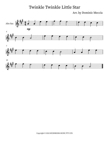 Twinkle Twinkle Little Star Alto Sax And Bari Sax Duet Page 2