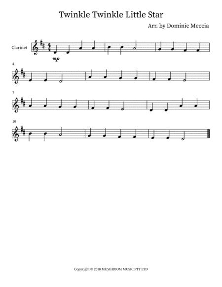 Twinkle Twinkle Little Star Clarinet And Bass Clarinet Duet Page 2