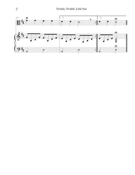 Twinkle Twinkle Little Star For Beginning Viola With Optional Piano Accompaniment Page 2