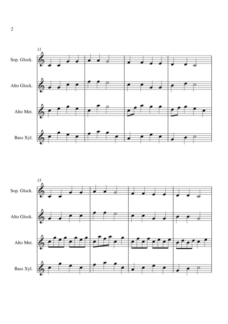 Twinkle Twinkle Little Star For Orff Ensemble Page 2