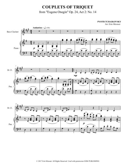 Two Arias From Eugene Onegin For Bass Clarinet And Piano Page 2