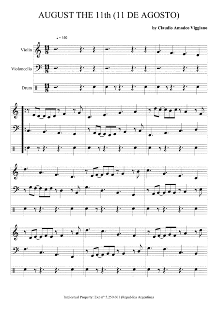 Two Canons For Violin Cello And Percussion Page 2