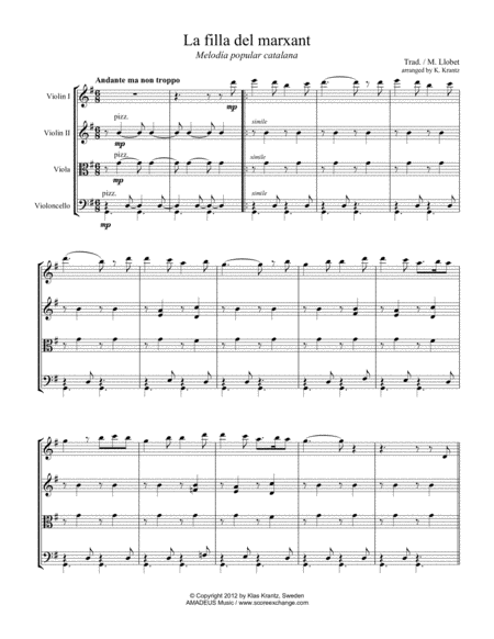 Two Catalan Folk Songs For String Quartet Page 2
