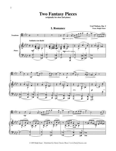 Two Fantasy Pieces Op 2 For Trombone Piano Page 2