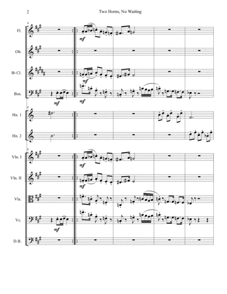 Two Horns No Waiting Minuet For Two Horns And Chamber Orchestra Page 2